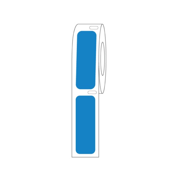 Direct Thermal Cryo Label 38x13mm for Cryogenic Vials Blue Roll Form